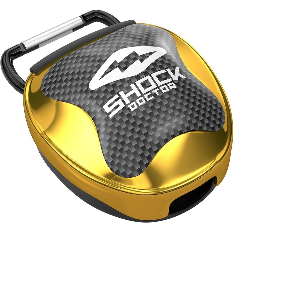 Shock Doctor Chrome Mouthguard Case - Chrome Gold, One Size